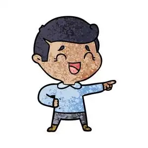 指向的卡通人图片