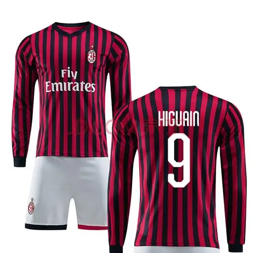 足球球衣定制19-20ac米兰足球服套装男儿童22卡卡9号因扎吉训练服队