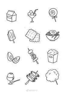 简笔画简单好看的食物