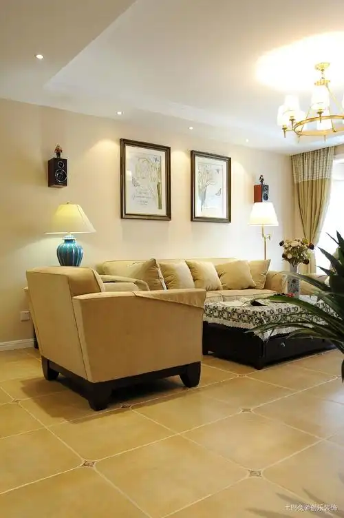 温馨简约浪漫196平全包小美风格客厅美式经典客厅设计图片赏析