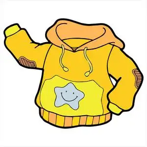 矢量图的卡通外套颜色白色背景上照片