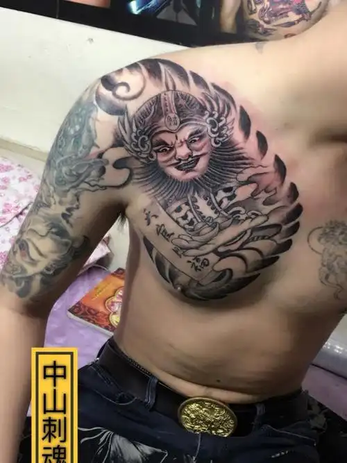 天官赐福_纹身图案手稿图片_中山强子的纹身作品集