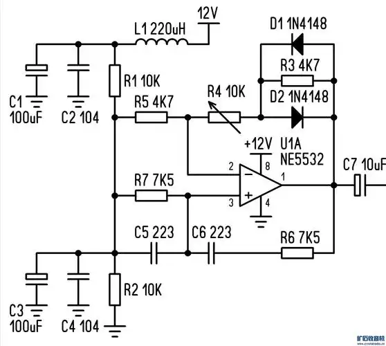 送给大家一张单电源供电的运放文氏桥振荡电路