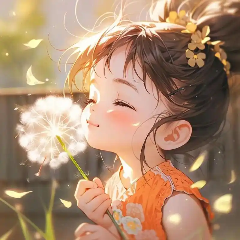 蒲公英女孩头像头像 可爱 治愈  蒲公英,无牵无挂,无欲无求,风起而行