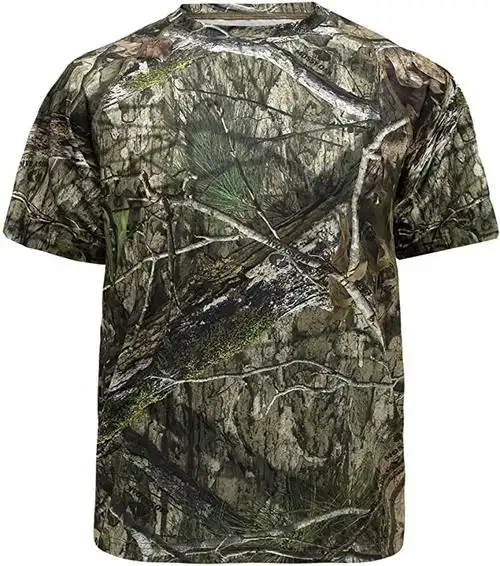 mossy oak 男士迷彩短袖性能科技 t 恤狩猎衬衫 : 亚马逊中国: 服饰箱