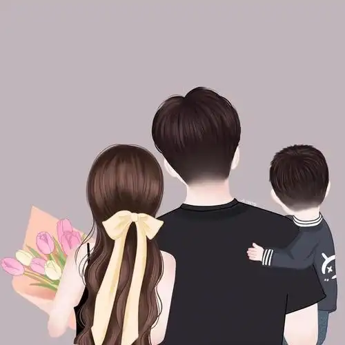 简笔画一家三口,一家三口简笔画画法大全(一家三口或一家四口头像2)