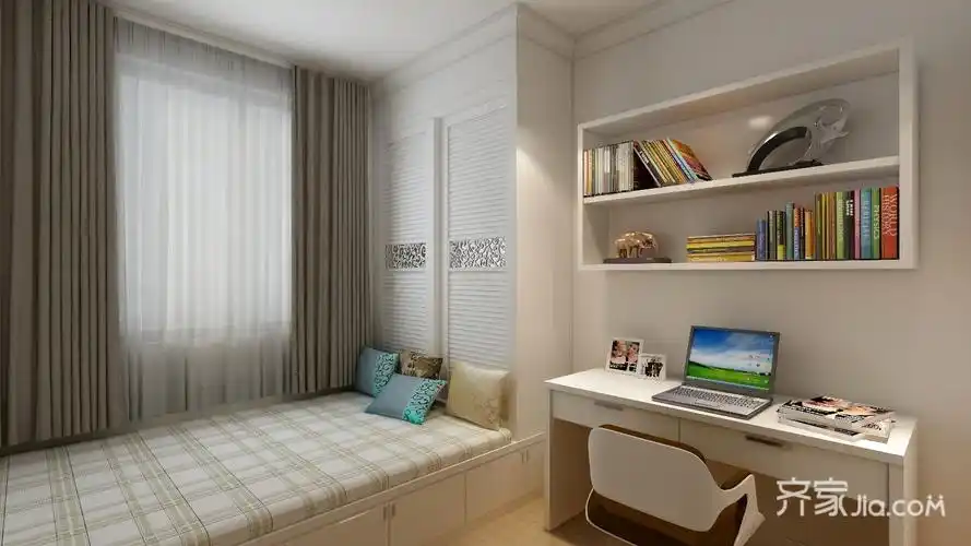 92现代三房装修效果图,温馨小三房装修案例效果图-齐家装修网