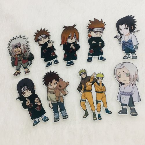 王者贴纸火影忍者 鸣人佐助天道 q版动漫人物 防水反光贴花车贴