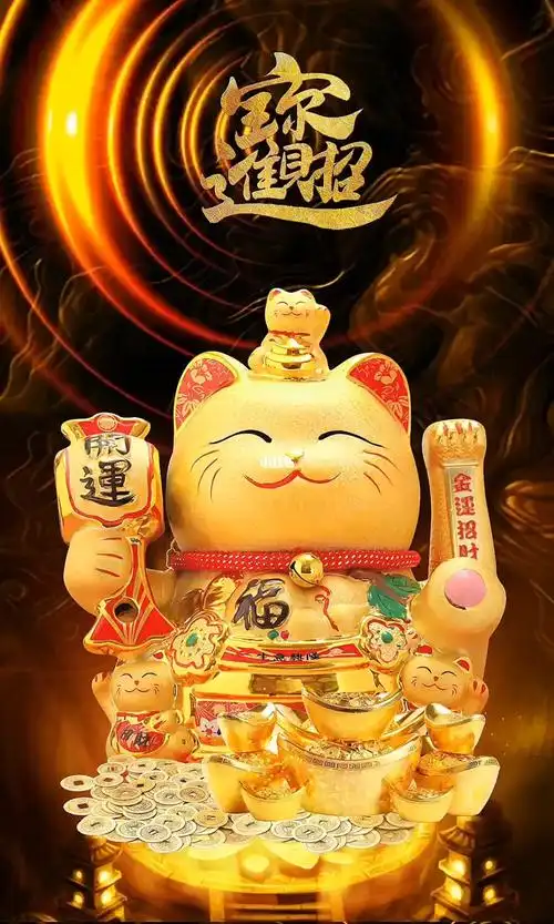 手机壁纸招财猫