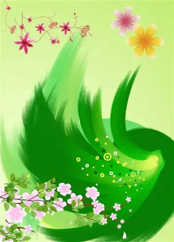 彩色花漂浮图案免抠素材免费下载_元素系yuansuxi.com