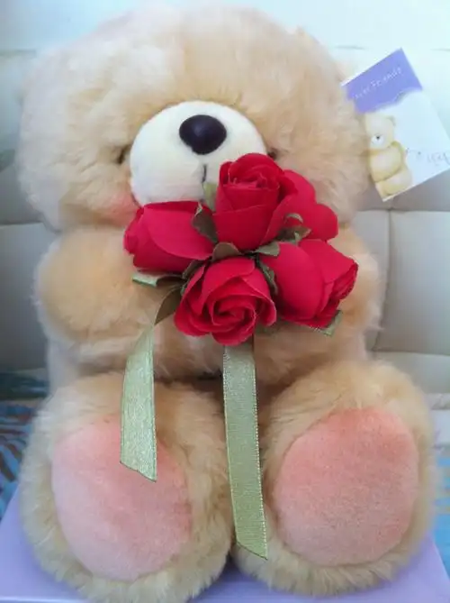 (已换) 正版正货 forever friends 玫瑰花 小熊 公仔