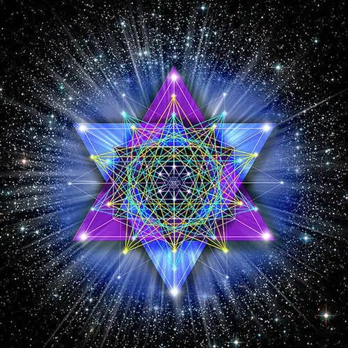 星空六芒星水晶布 塔罗牌桌布 布艺 推牌背景布 星空六芒星 60*60cm