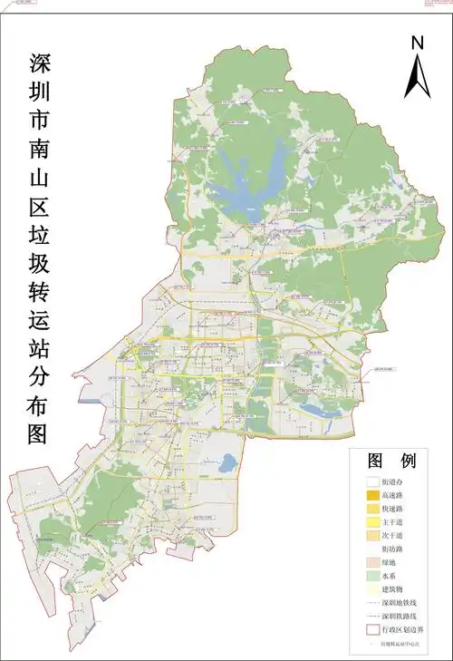 深圳市南山区垃圾转运站分布图燕