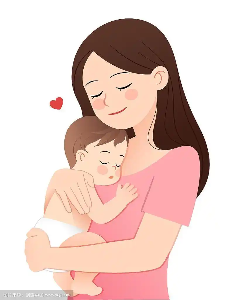 一个母亲抱着孩子
