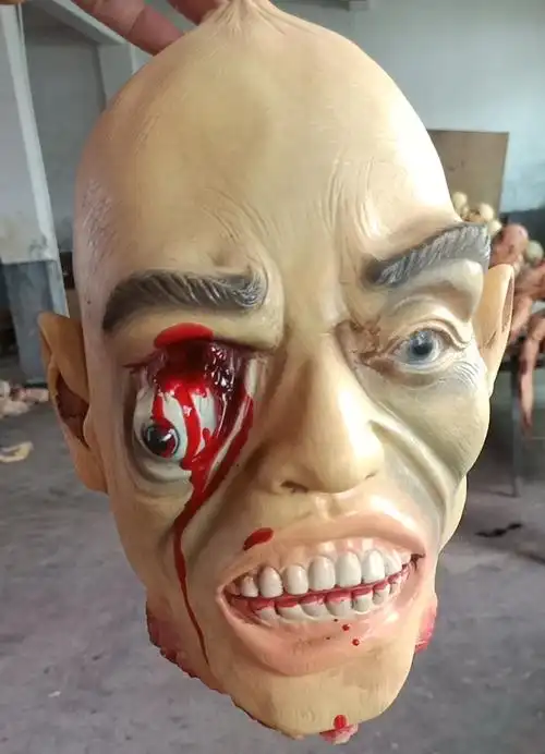 密室逃脱道具万圣节人头断头男女鬼屋密室逃脱恐怖摆件道具装饰酒吧