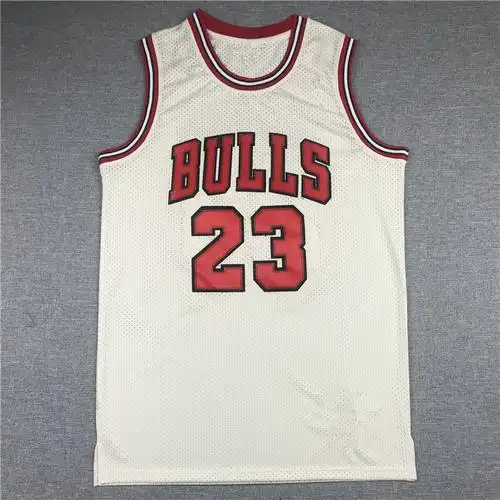 外贸 乔丹复古网眼篮球球衣 代发 公牛23金色bulls gold jersey