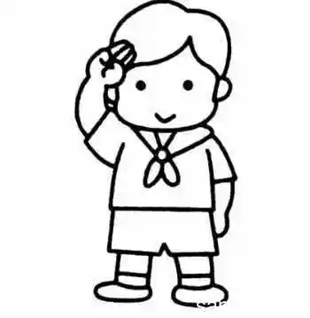 少先队员手抄报敬礼的人简笔画怎么画儿童敬礼简笔画步骤儿童敬礼简笔