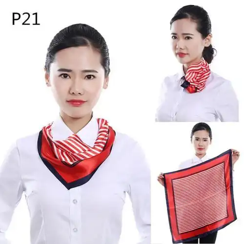 工作丝巾职业装工作制服银行酒店移动空姐礼仪秋冬女小方巾丝巾围巾