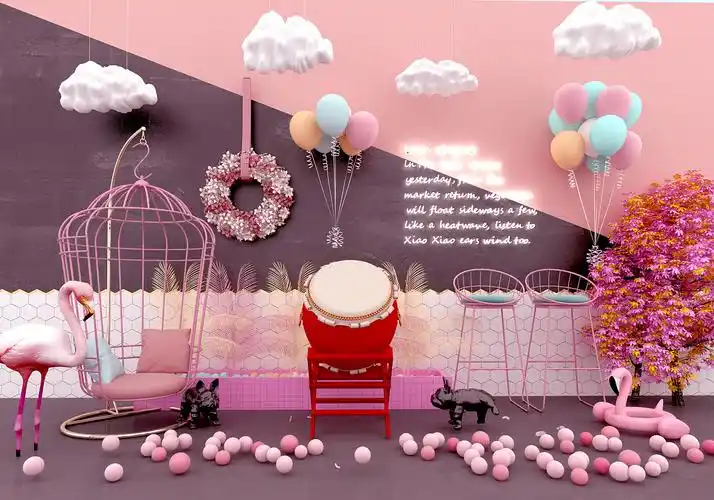 网红拍照区活动拍照网红打卡区美陈布置