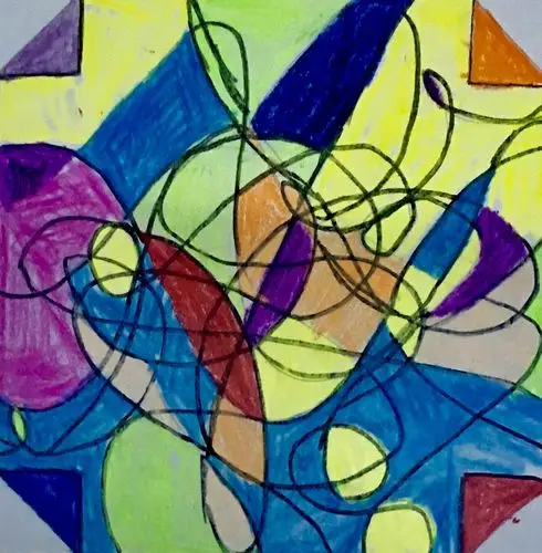 创造的活力成美中学优秀美术作业点线面色训练