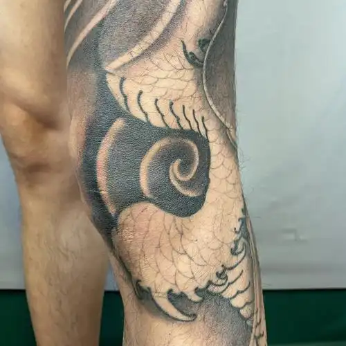 通体龙的冰山一角黑灰局部效果