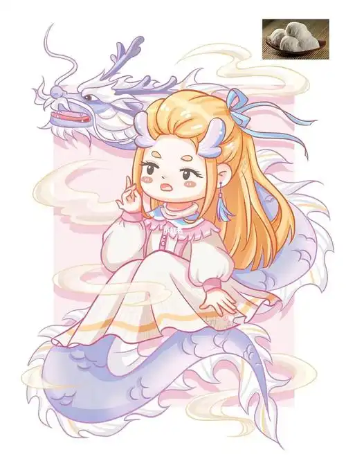 食物拟人角色设计之龙须糖