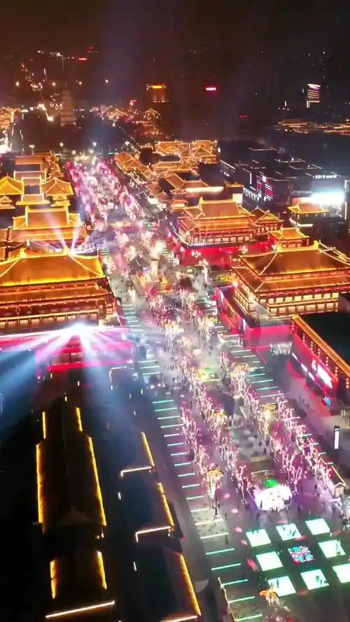 盛世王朝,大唐不夜城夜景!_手机新浪网