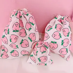 粉色收纳袋图片