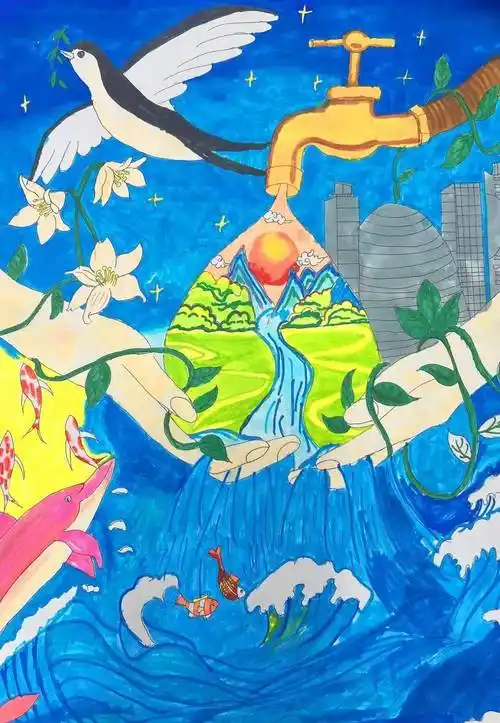 童心绘环保丨全市中小学生环保绘画大赛作品赏析(62)_辅导_荥阳市