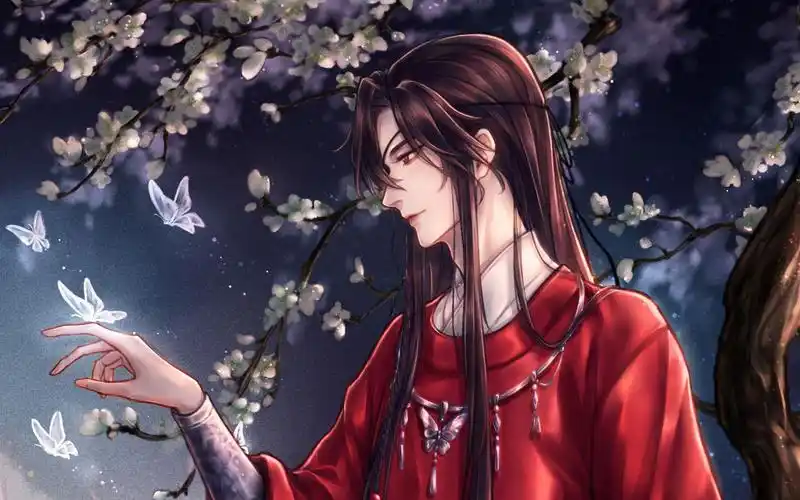 sai上色过程天官赐福花城