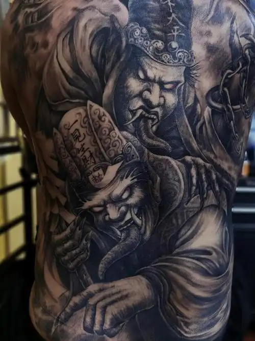 黑白无常_纹身图案手稿图片_北国刺客的纹身作品集