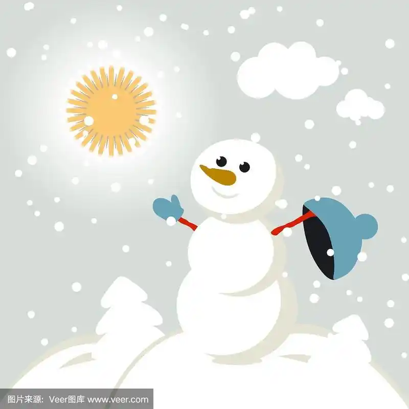 2015年冬天下雪的卡通人物