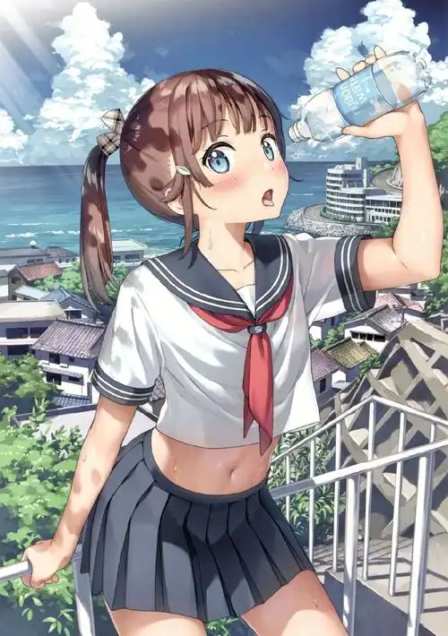 可爱的二次元jk制服动漫少女手机背景壁纸