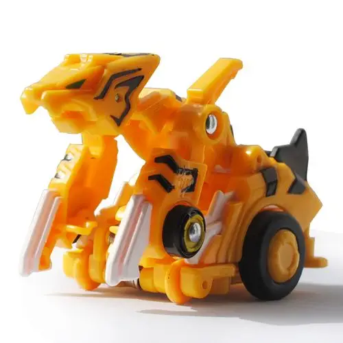 灵动跳跃战士玩具跳跃小子同款黄色自动跳跃变形战车赛车霹雳豹
