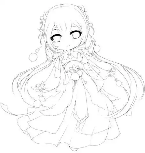 女q版古风简笔画