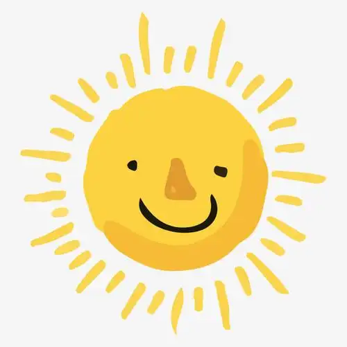 简约卡通手绘太阳箭头指标元素设计