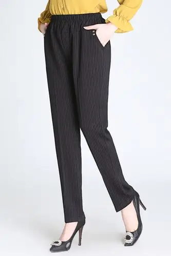 秋冬季新款中老年女裤妈妈装松紧高腰长裤子女老年人奶奶裤子直筒