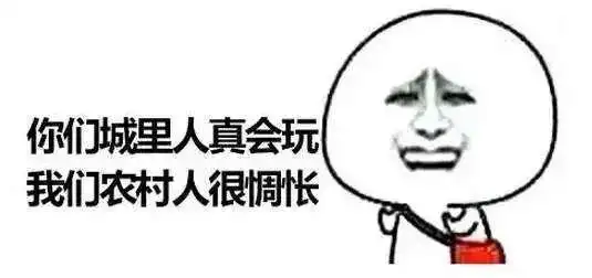 你们城里人真会玩,我们农村人很惆怅_惆怅_真会_城里人表情