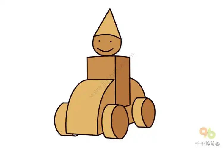 儿童玩具积木简笔画图片大全