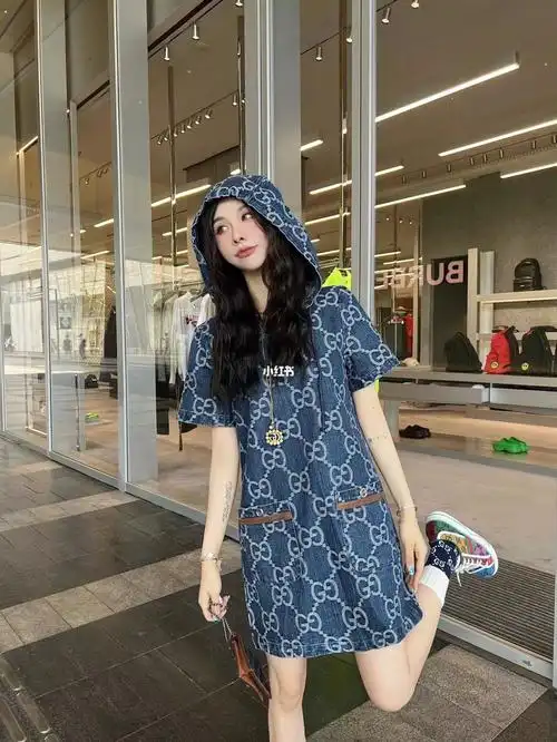 2022夏季新款gucci专柜新款牛仔连衣裙