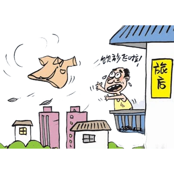 被风吹走的衣服