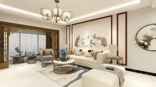 盛世金悦-139平新中式装修风格
