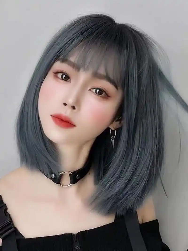 2021年必备灰蓝色|显白显气质的发色,不夸张 减龄初恋发型(雾霾蓝灰发