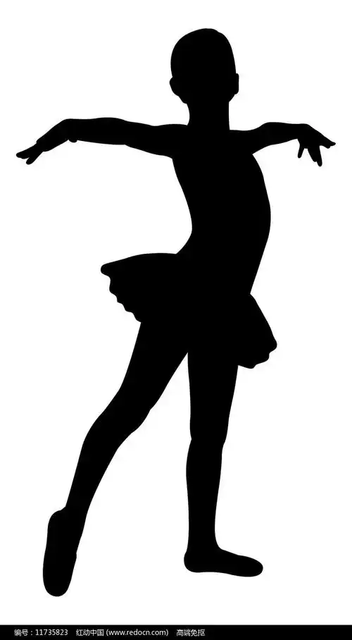 跳舞的优雅人物剪影