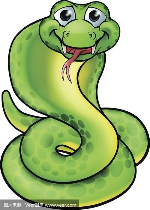 卡通,眼镜蛇,快乐,蛇,垂直画幅