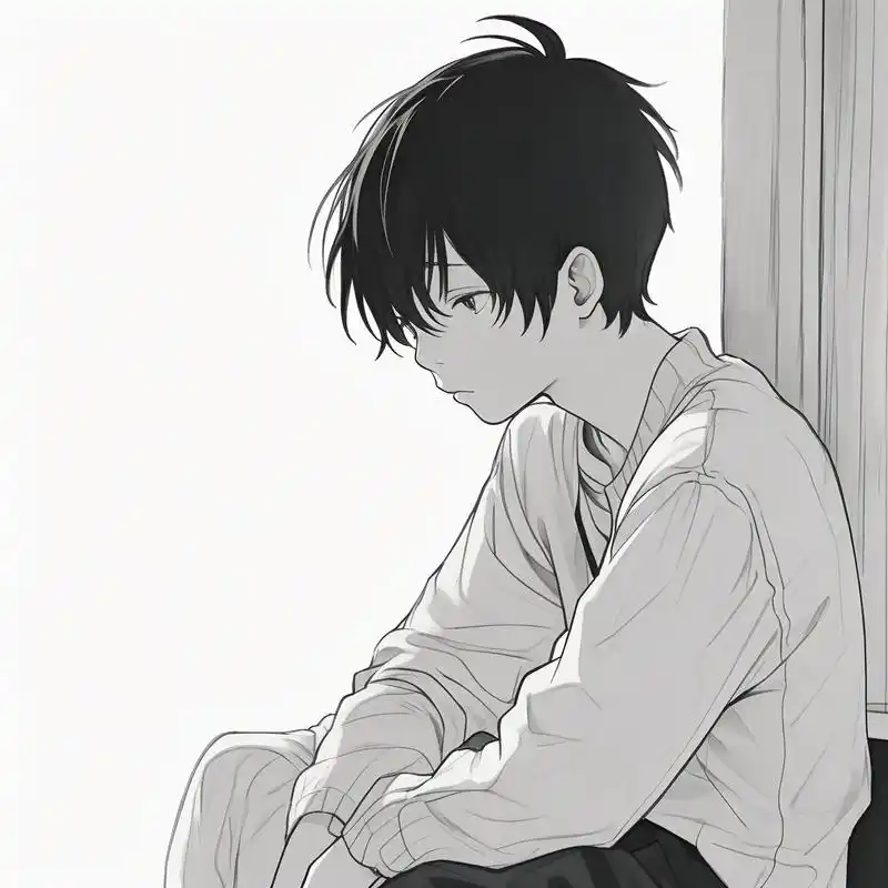 分手后情绪黑白素描头像💔 分手后,我选择了用黑白素描来表达内心的