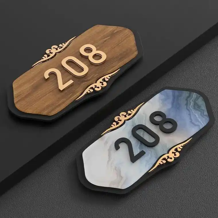 亚克力数字门牌号码牌家用定制宿舍酒店宾馆公寓入户门住宅标识牌