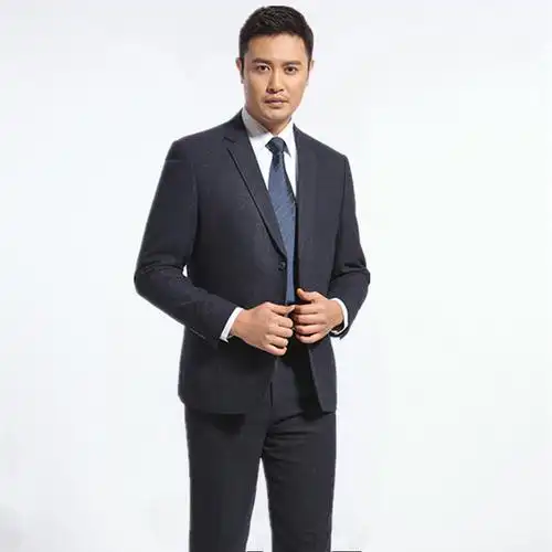 男士西服套装工作服职业装中青年商务物业正装爸爸宴会礼服休闲装