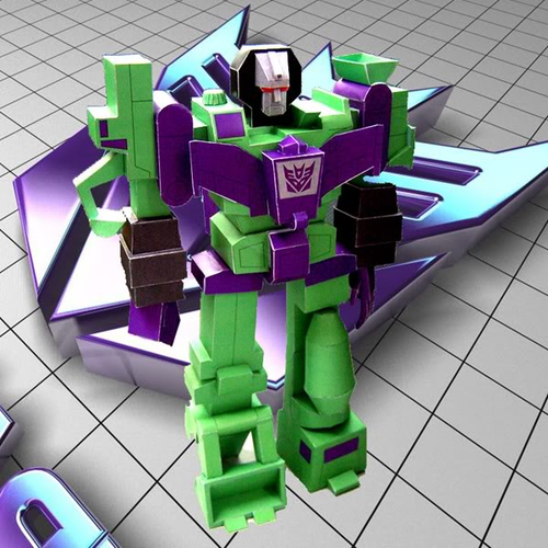 变形金刚补天士汽车人3d立体纸模型diy手工制作儿童益智折纸玩具