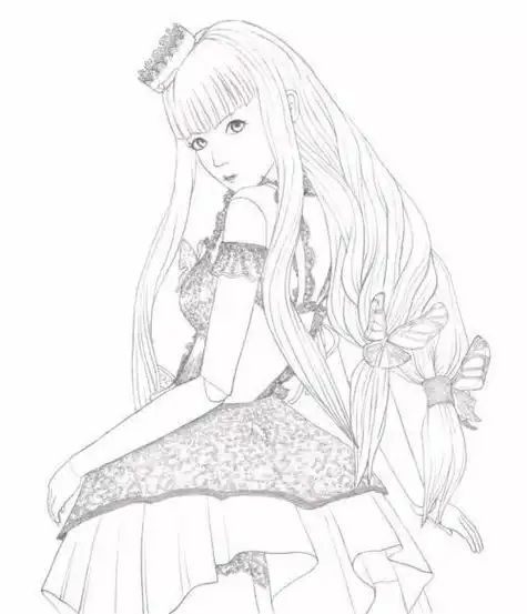 叶罗丽仙子白光莹简笔画简单画法白光莹的简笔画全身一步一步教画黑